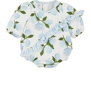 Mudpie Hydrangea Baby Romper 9-12 month